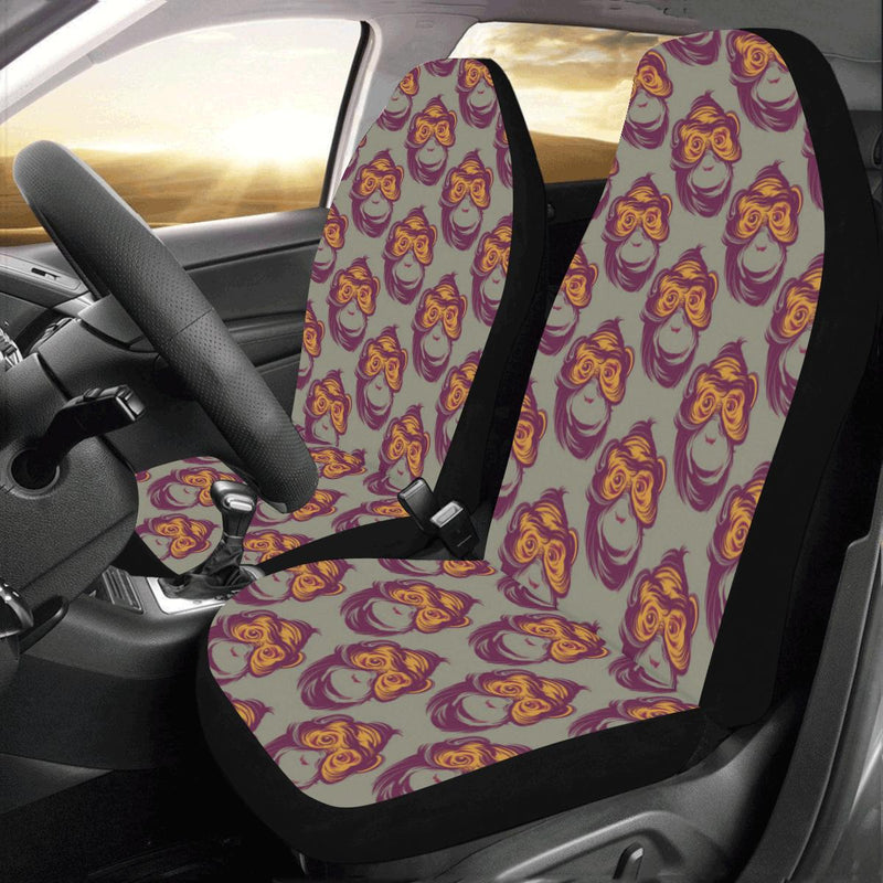 Chimpanzee Pattern Print Design 02 Car Seat Covers (Set of 2)-JORJUNE.COM