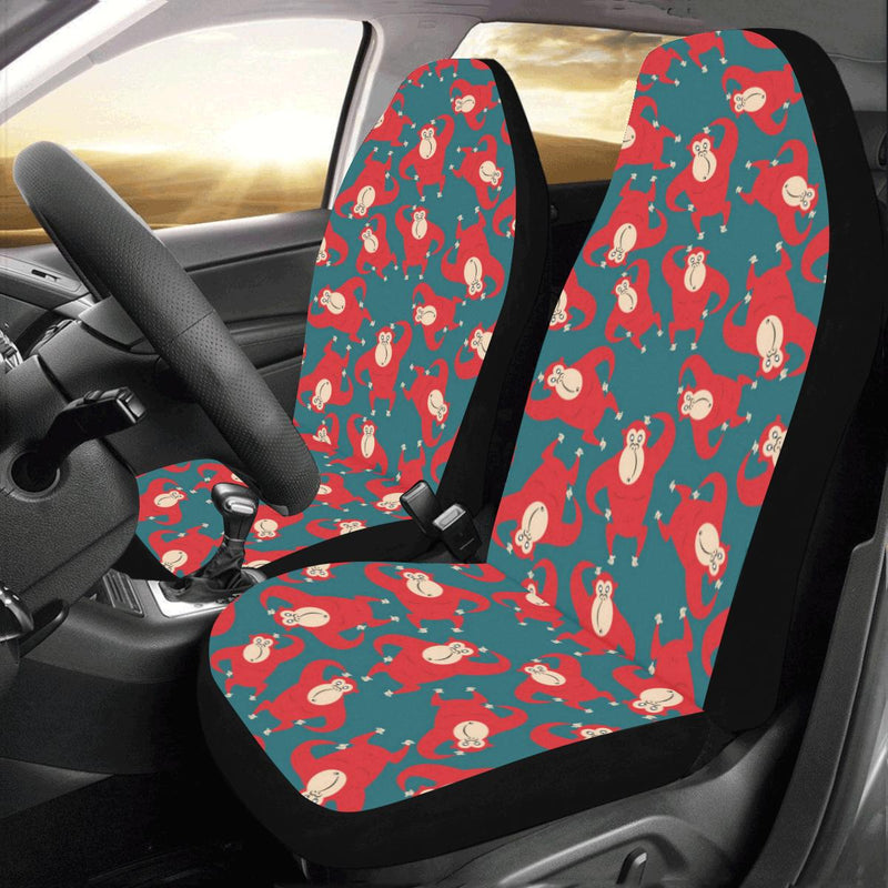 Chimpanzee Pattern Print Design 04 Car Seat Covers (Set of 2)-JORJUNE.COM