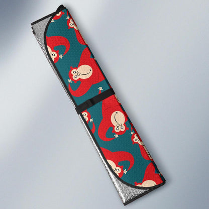Chimpanzee Pattern Print Design 04 Car Sun Shade-JORJUNE.COM