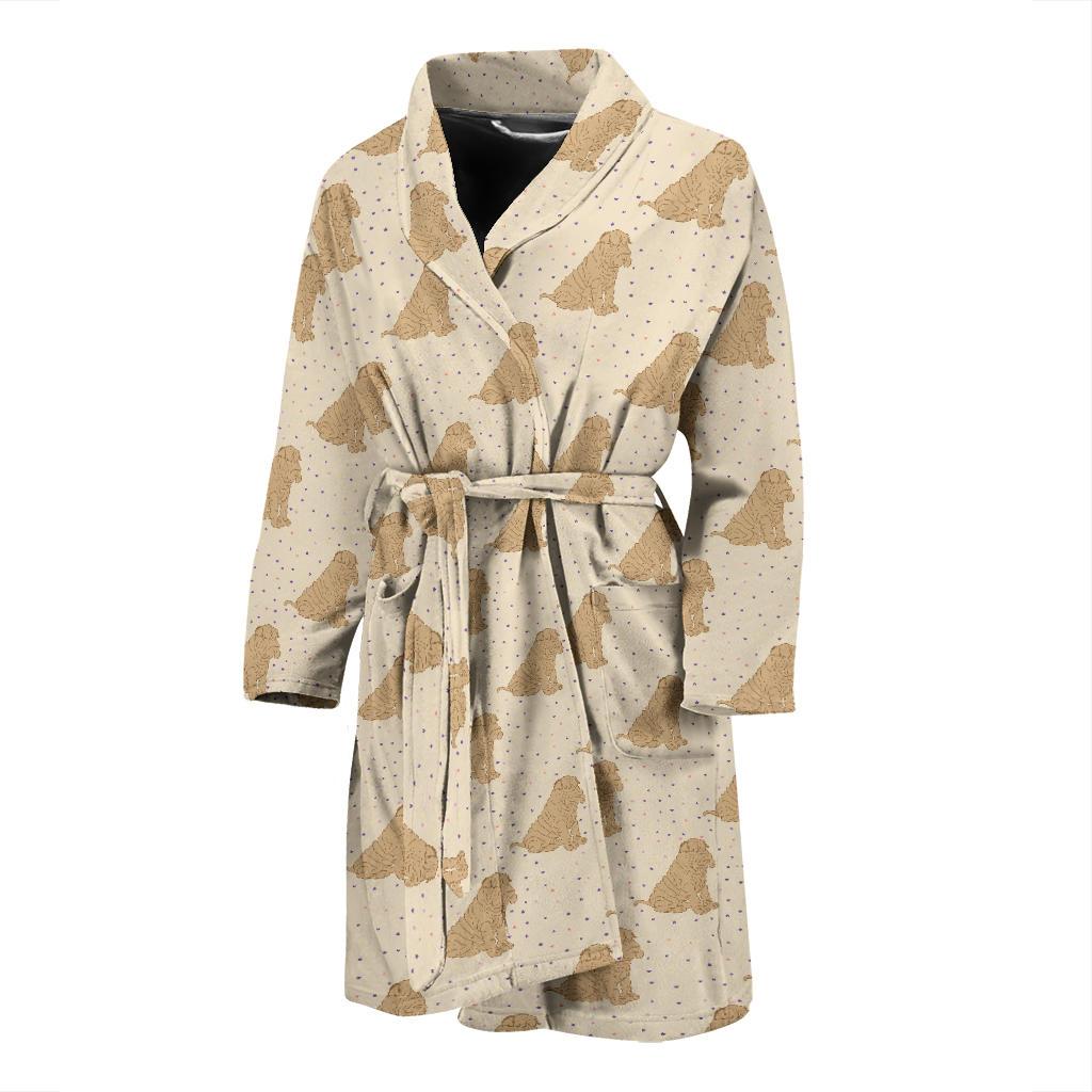 Chinese Shar Pei Pattern Print Design 01 Men Bathrobe-JORJUNE.COM