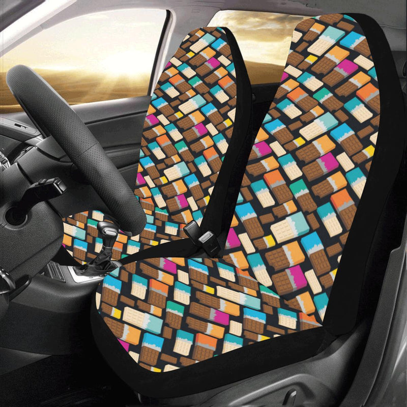 Chocolate Pattern Print Design 02 Car Seat Covers (Set of 2)-JORJUNE.COM