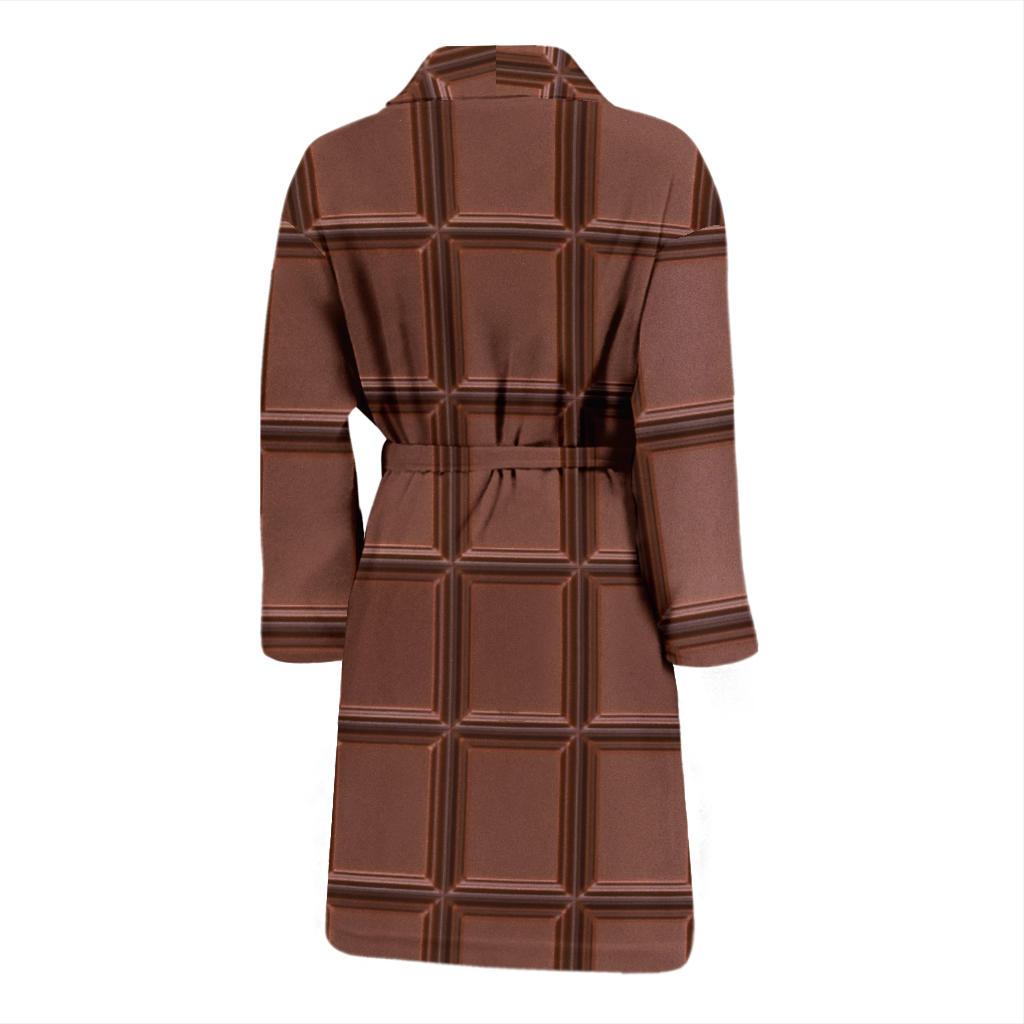 Chocolate Pattern Print Design 03 Men Bathrobe-JORJUNE.COM