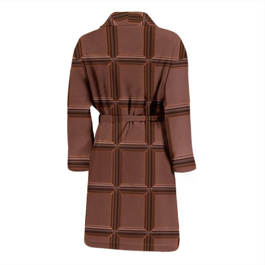 Chocolate Pattern Print Design 03 Men Bathrobe-JORJUNE.COM