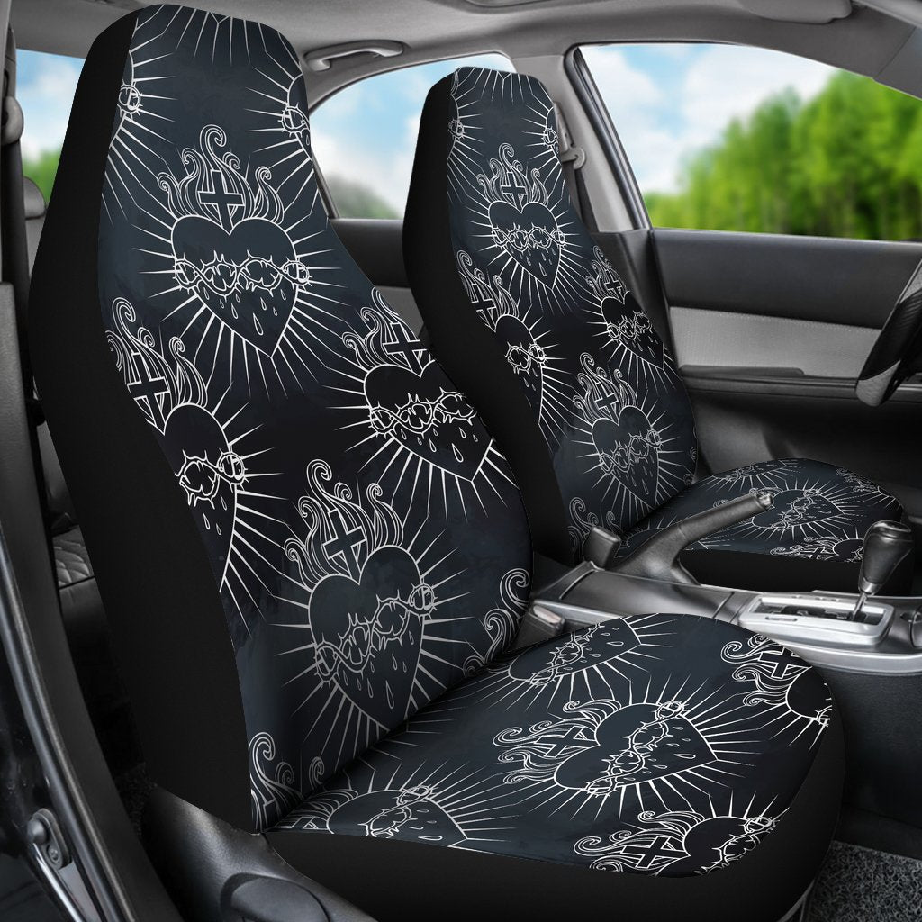 Christian Heart Tattoo Style Universal Fit Car Seat Covers