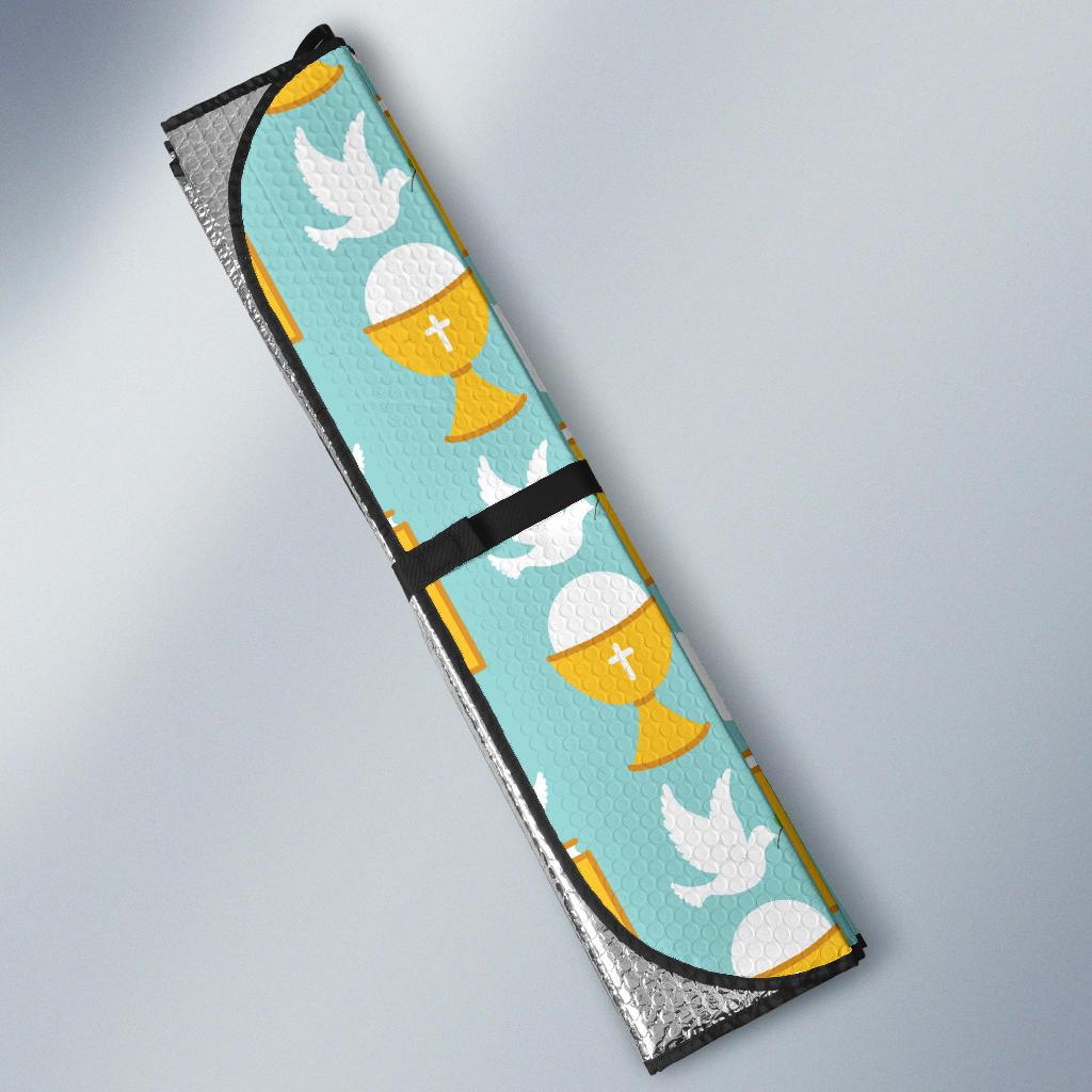 Christian Pattern Print Design 02 Car Sun Shade-JORJUNE.COM