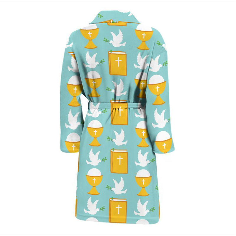 Christian Pattern Print Design 02 Men Bathrobe-JORJUNE.COM