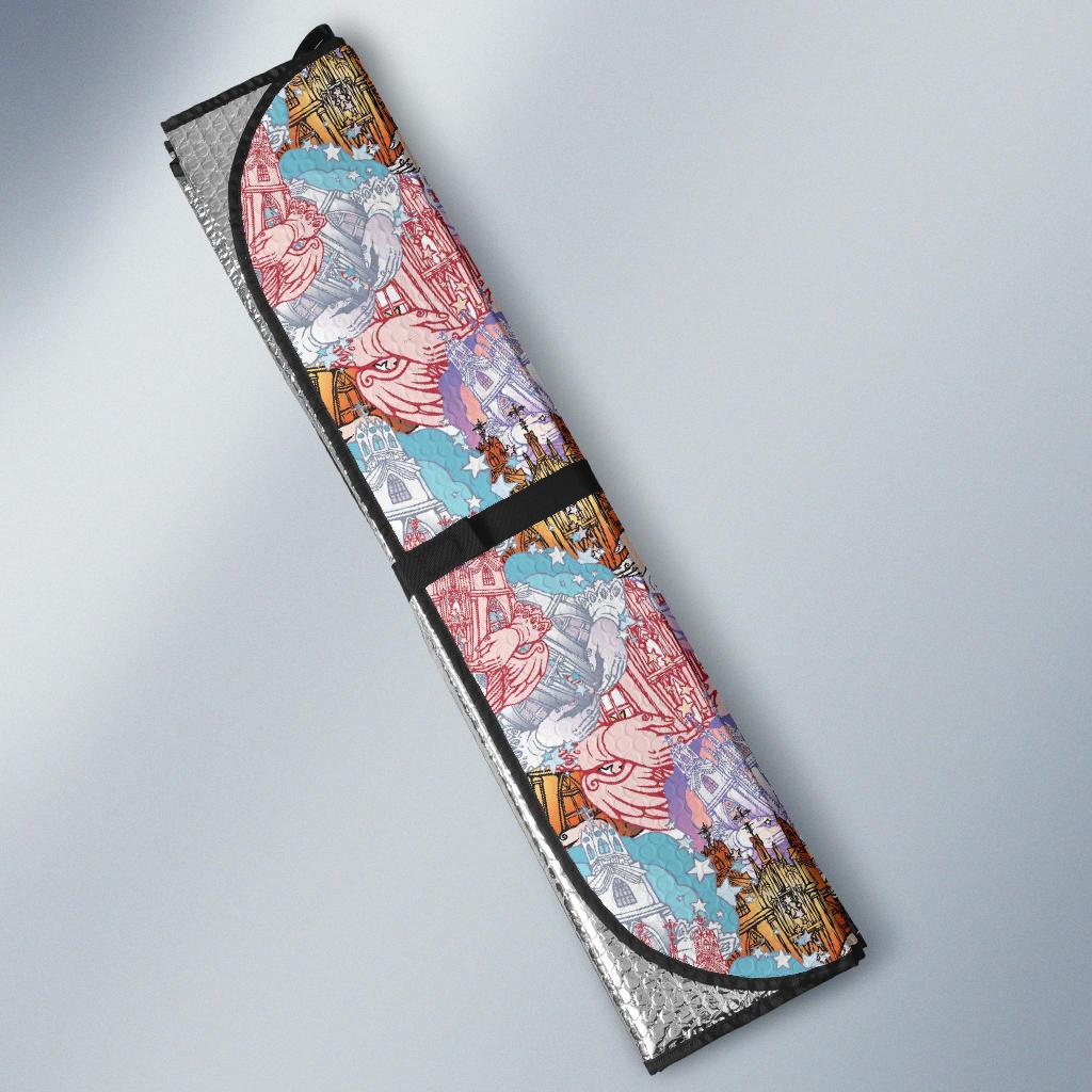 Christian Pattern Print Design 03 Car Sun Shade-JORJUNE.COM