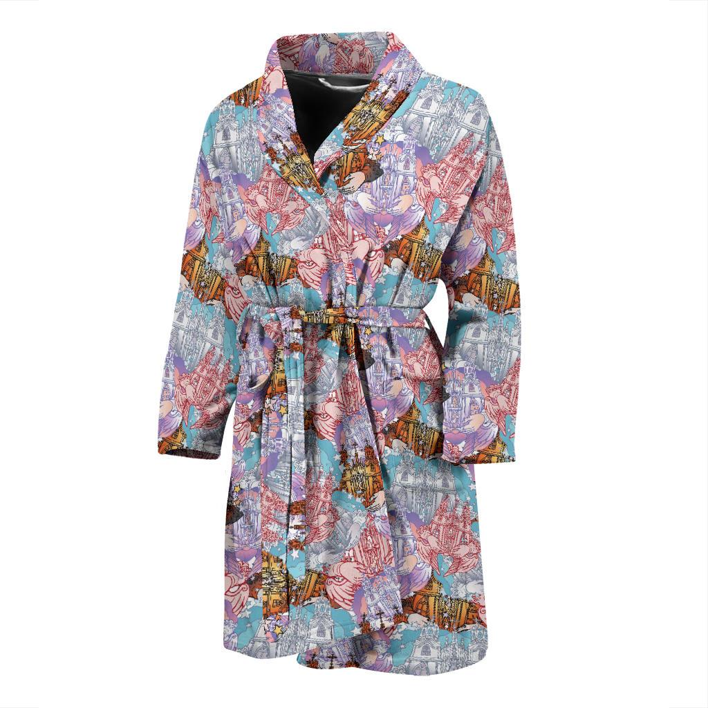 Christian Pattern Print Design 03 Men Bathrobe-JORJUNE.COM