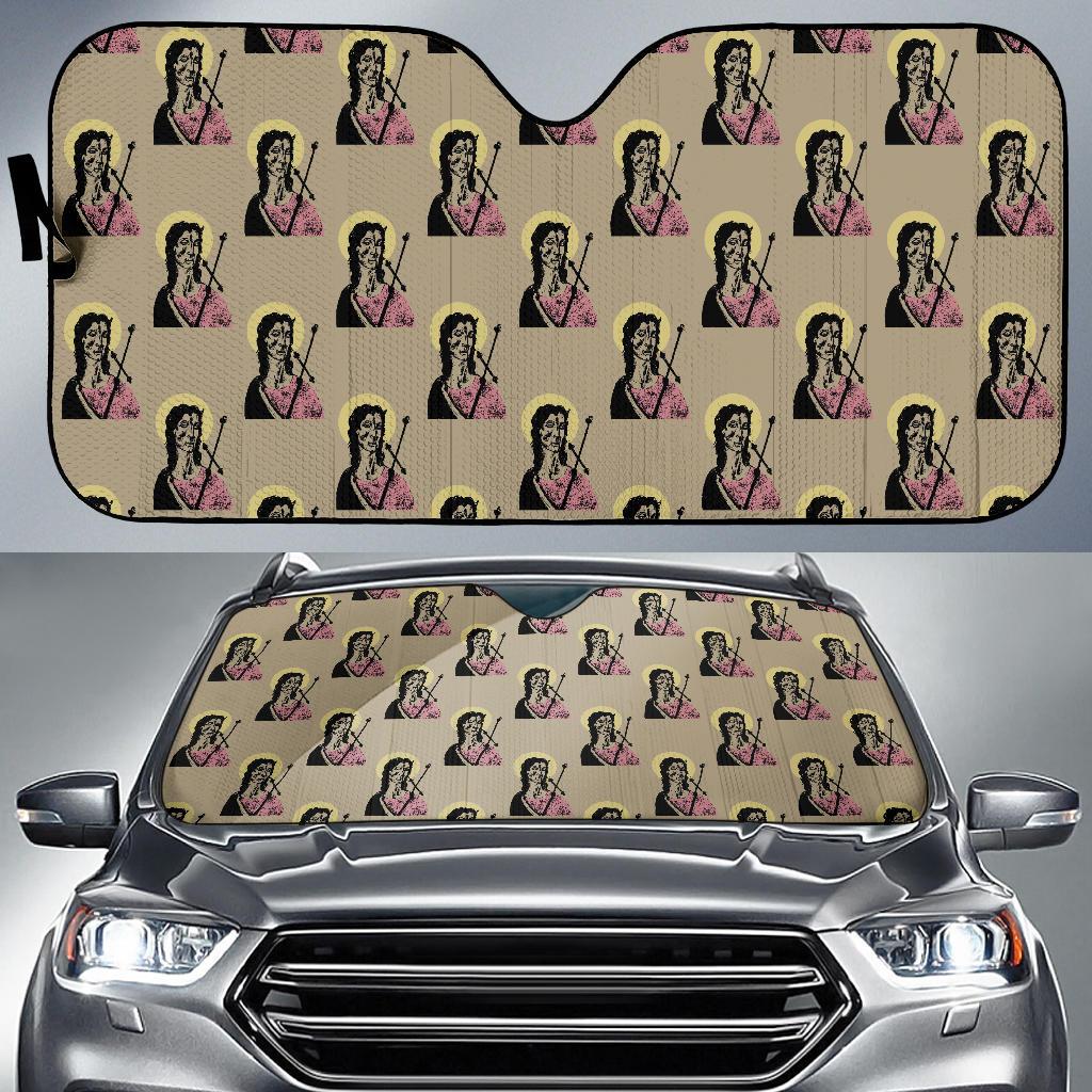 Christian Pattern Print Design 04 Car Sun Shade-JORJUNE.COM