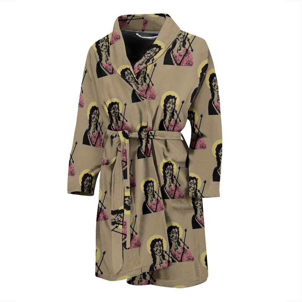 Christian Pattern Print Design 04 Men Bathrobe-JORJUNE.COM