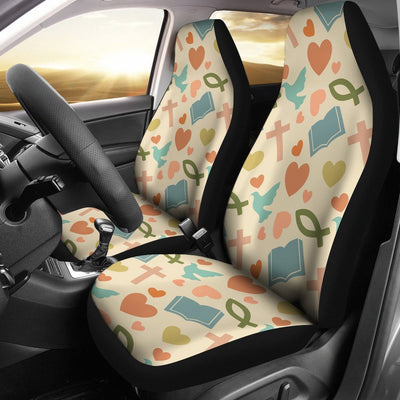 Christian Symbol Pattern Universal Fit Car Seat Covers