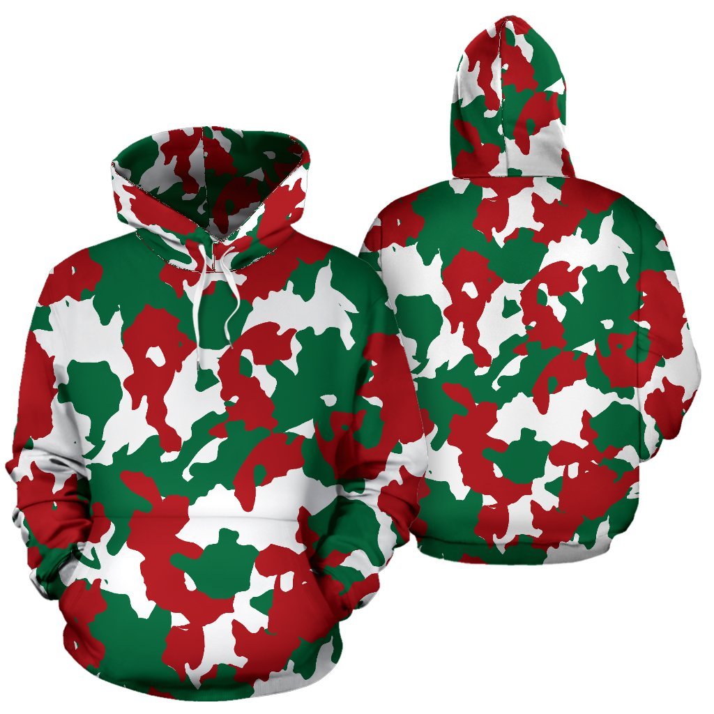 Christmas Color Camo Camouflage Print All Over Print Hoodie