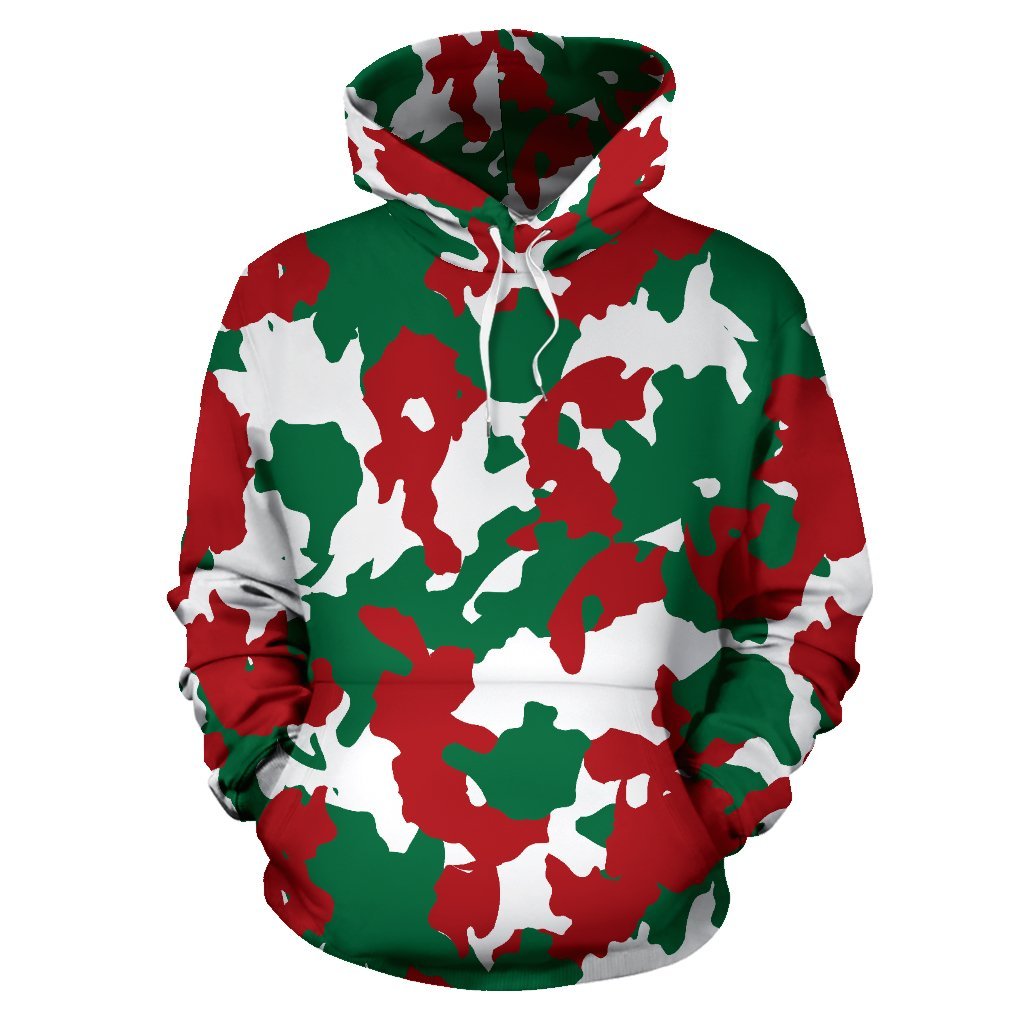 Christmas Color Camo Camouflage Print All Over Print Hoodie