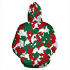 Christmas Color Camo Camouflage Print All Over Zip Up Hoodie