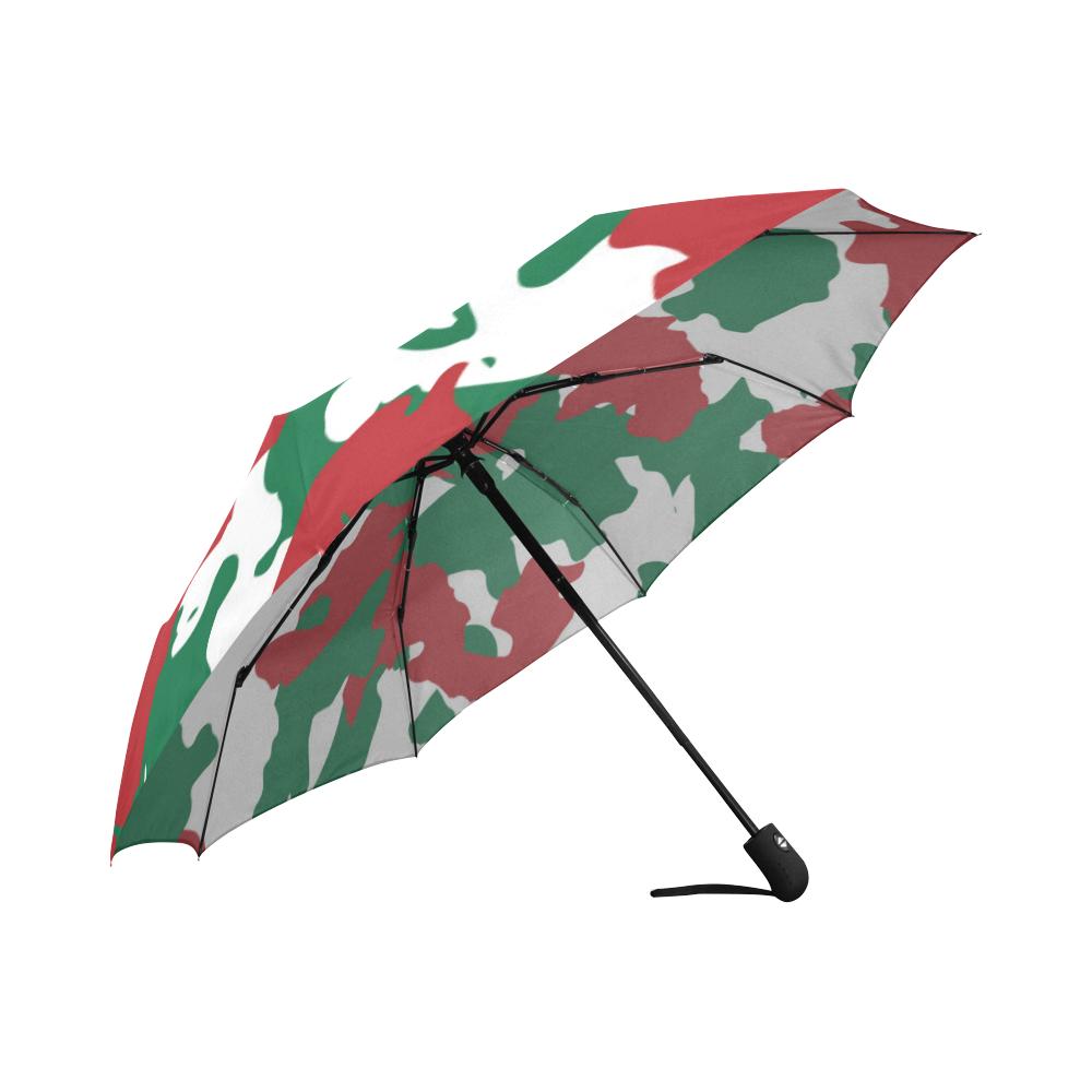 Christmas Color Camo Print Automatic Foldable Umbrella