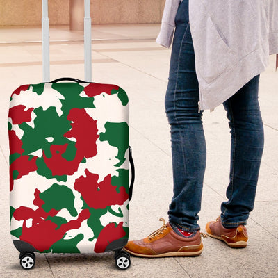 Christmas Color Camo Camouflage Print Luggage Cover Protector