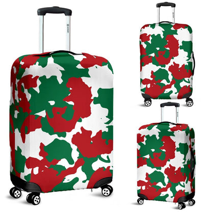 Christmas Color Camo Camouflage Print Luggage Cover Protector