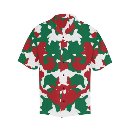 Christmas Color Camo Print Men Hawaiian Shirt
