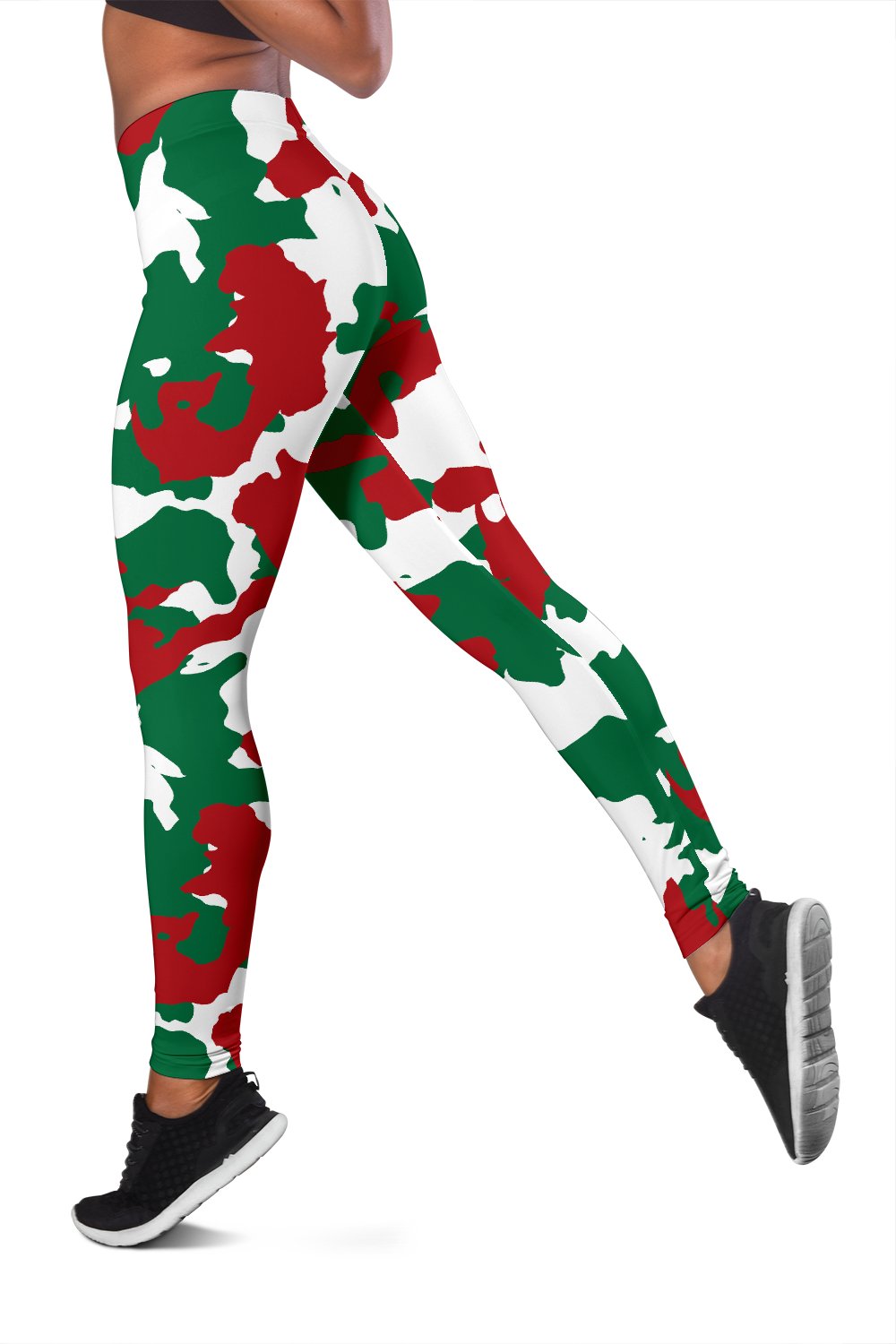 Christmas Color Camo Print Women Leggings