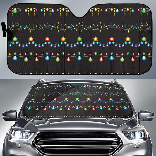 Christmas Light Pattern Print Design 01 Car Sun Shade-JORJUNE.COM