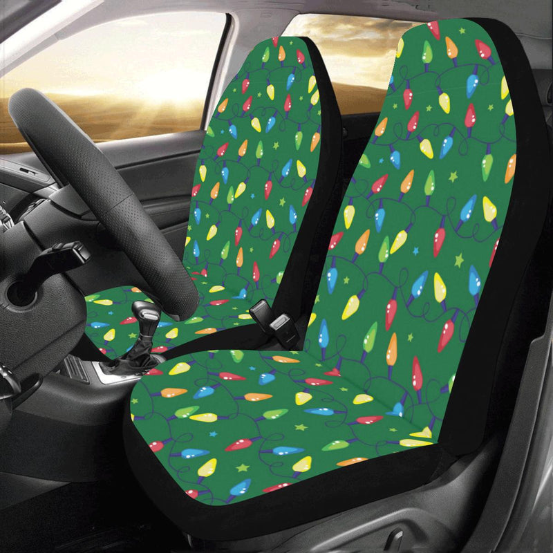 Christmas Light Pattern Print Design 02 Car Seat Covers (Set of 2)-JORJUNE.COM