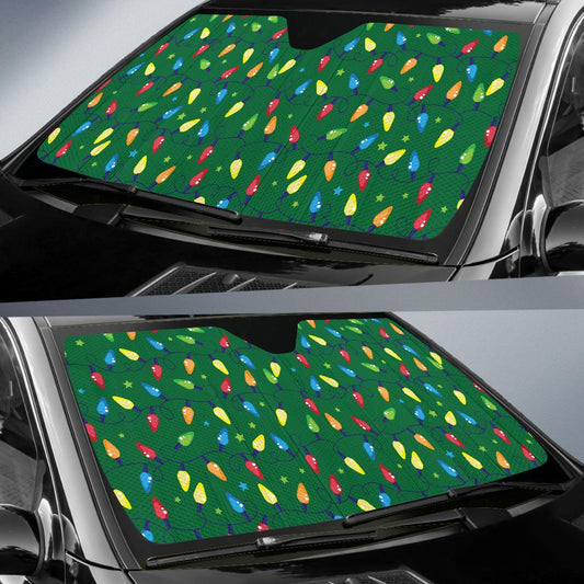 Christmas Light Pattern Print Design 02 Car Sun Shade-JORJUNE.COM