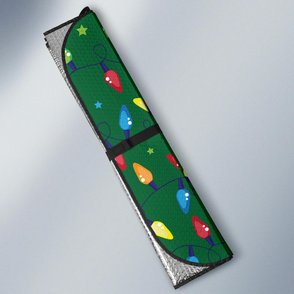 Christmas Light Pattern Print Design 02 Car Sun Shade-JORJUNE.COM