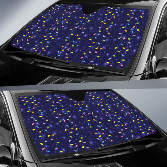 Christmas Light Pattern Print Design 03 Car Sun Shade-JORJUNE.COM
