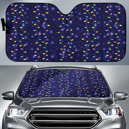 Christmas Light Pattern Print Design 03 Car Sun Shade-JORJUNE.COM