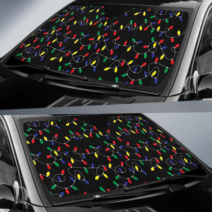 Christmas Light Pattern Print Design 04 Car Sun Shade-JORJUNE.COM