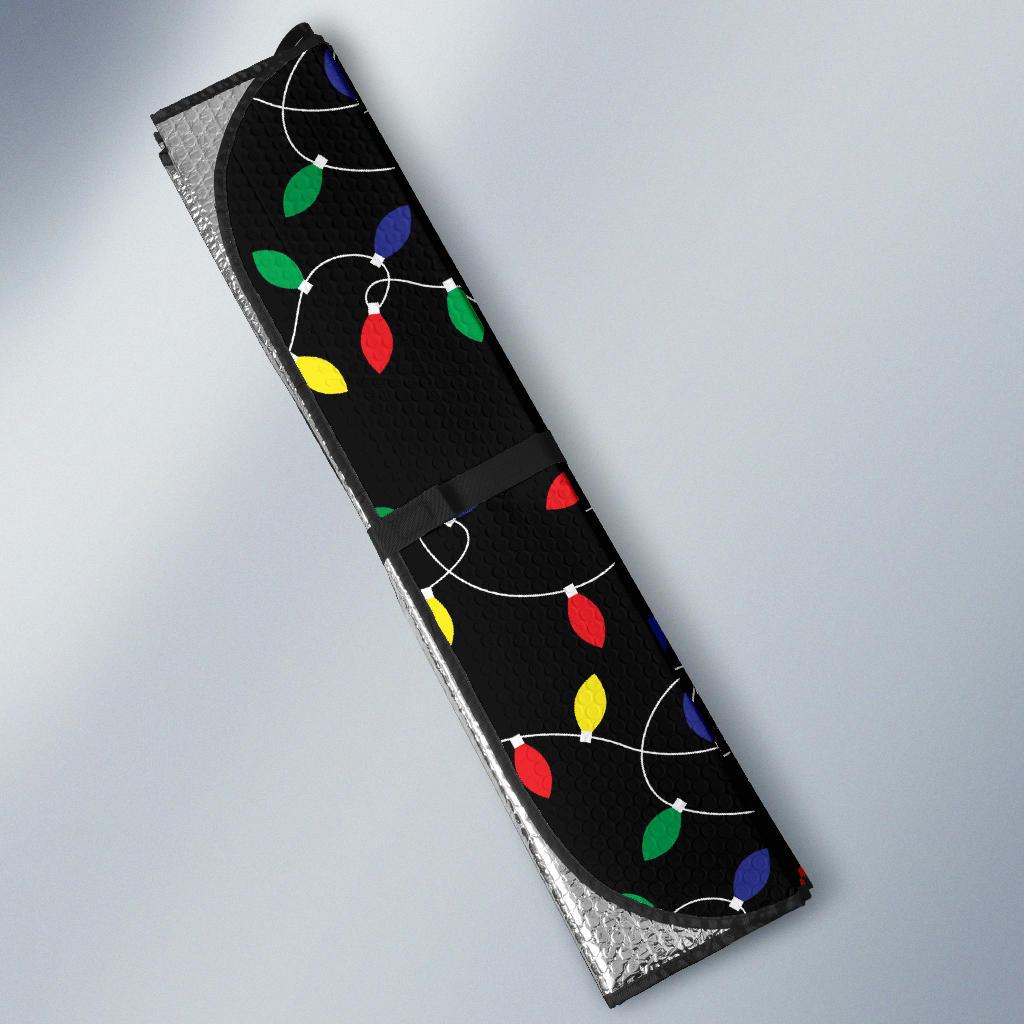 Christmas Light Pattern Print Design 04 Car Sun Shade-JORJUNE.COM