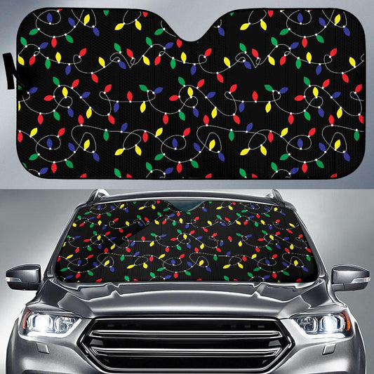 Christmas Light Pattern Print Design 04 Car Sun Shade-JORJUNE.COM
