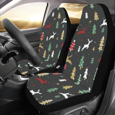 Christmas Tree Deer Style Pattern Print Design 03 Car Seat Covers (Set of 2)-JORJUNE.COM