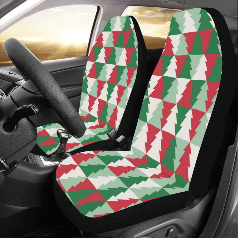 Christmas Tree Pattern Print Design 01 Car Seat Covers (Set of 2)-JORJUNE.COM