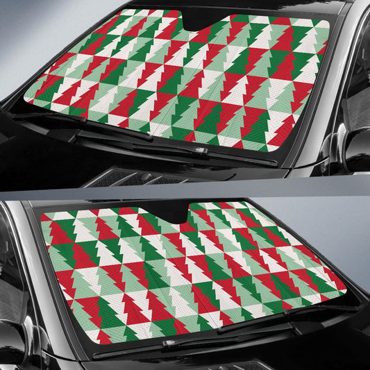 Christmas Tree Pattern Print Design 01 Car Sun Shade-JORJUNE.COM