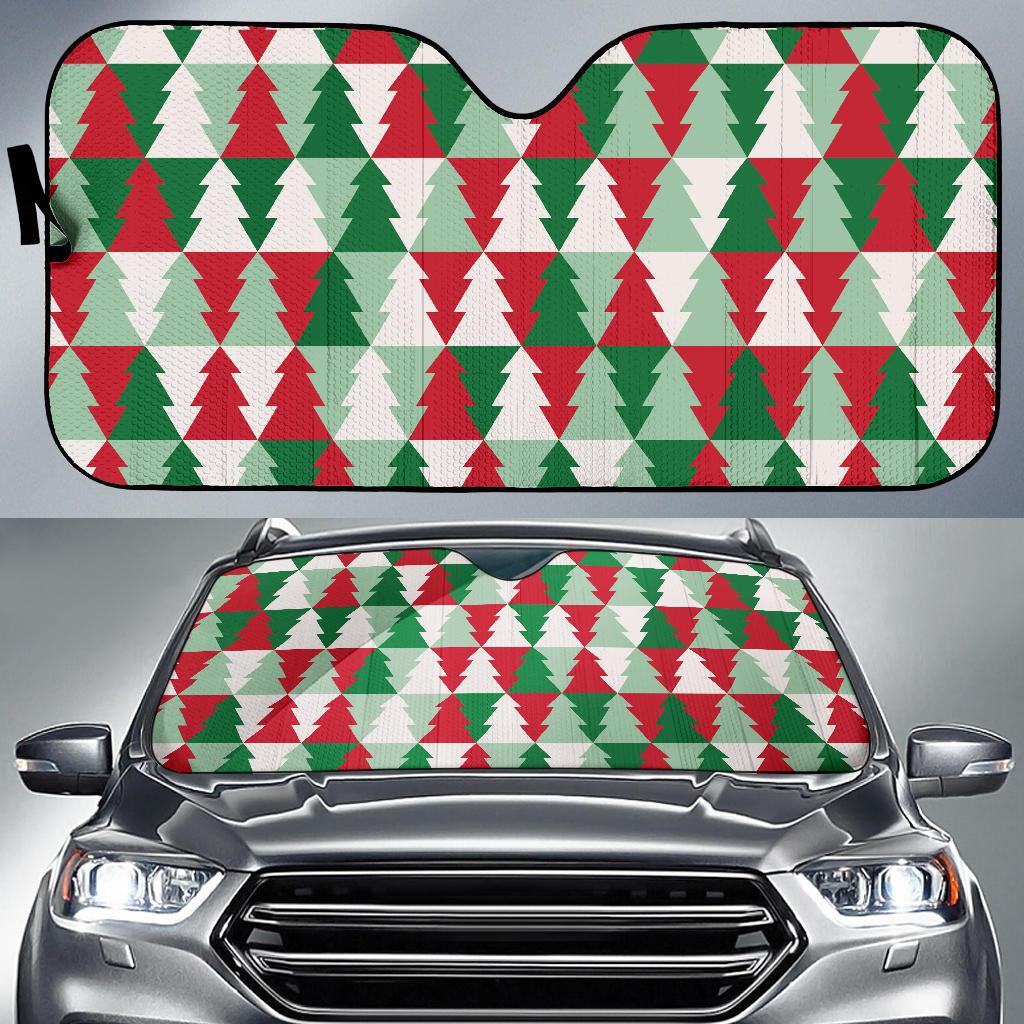 Christmas Tree Pattern Print Design 01 Car Sun Shade-JORJUNE.COM