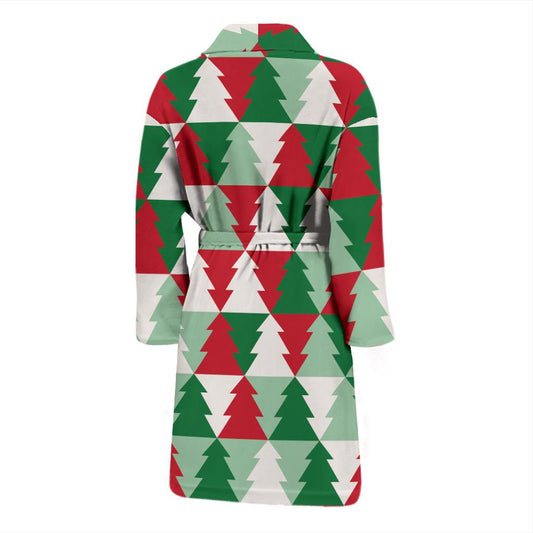 Christmas Tree Pattern Print Design 01 Men Bathrobe-JORJUNE.COM
