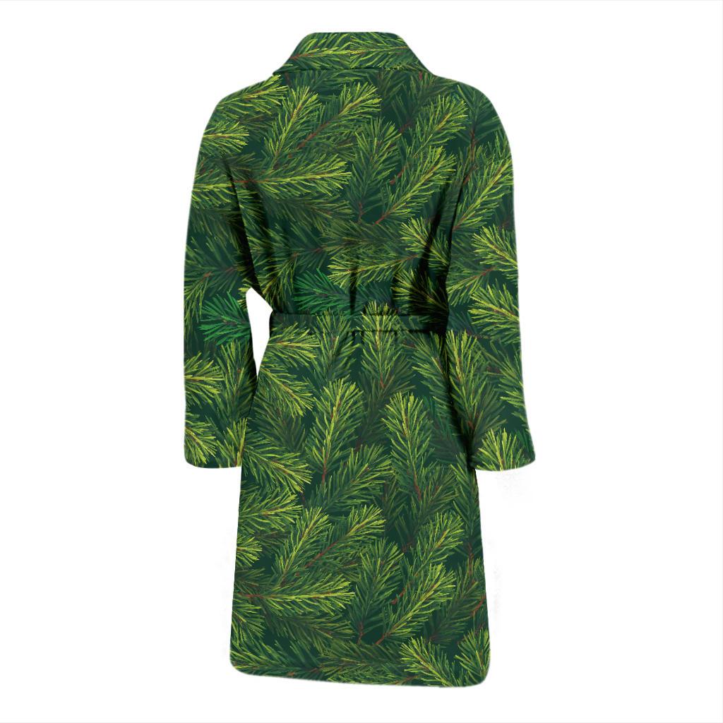 Christmas Tree Pattern Print Design 02 Men Bathrobe-JORJUNE.COM