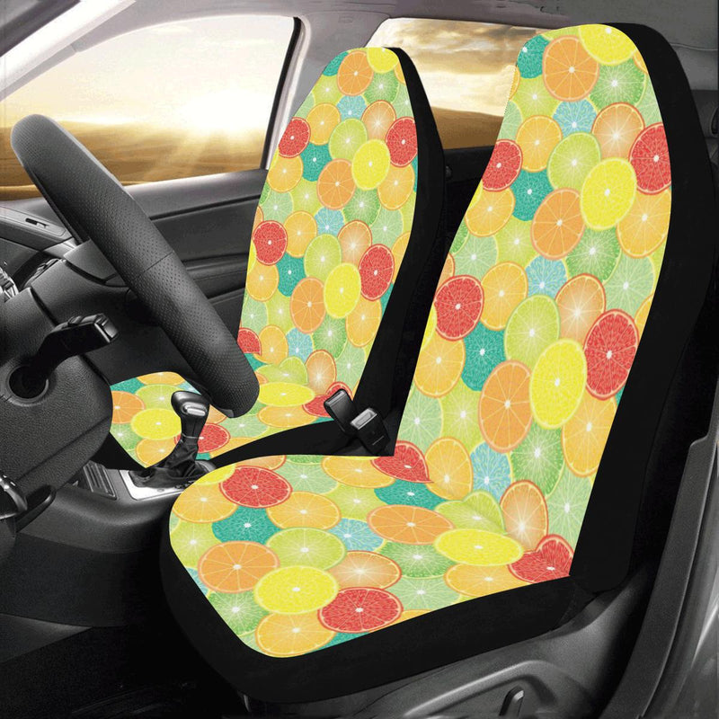 Citrus Pattern Print Design 01 Car Seat Covers (Set of 2)-JORJUNE.COM