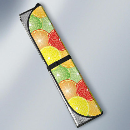 Citrus Pattern Print Design 01 Car Sun Shade-JORJUNE.COM