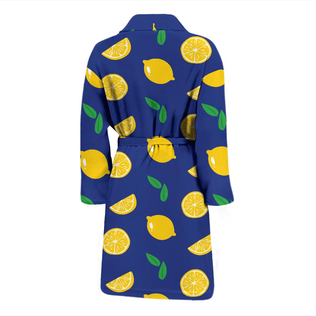 Citrus Pattern Print Design 02 Men Bathrobe-JORJUNE.COM