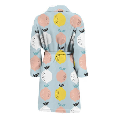 Citrus Pattern Print Design 03 Men Bathrobe-JORJUNE.COM