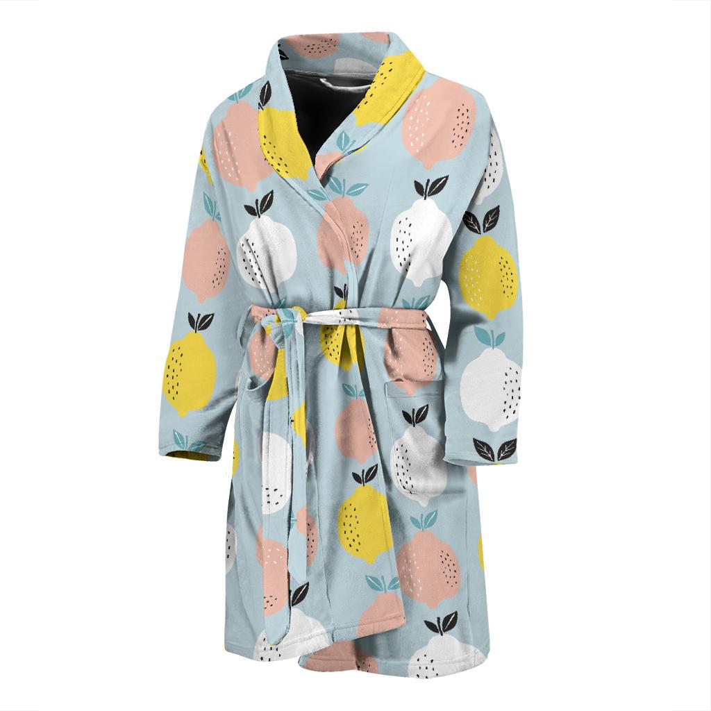 Citrus Pattern Print Design 03 Men Bathrobe-JORJUNE.COM