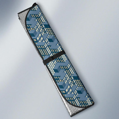 City Pattern Print Design 01 Car Sun Shade-JORJUNE.COM