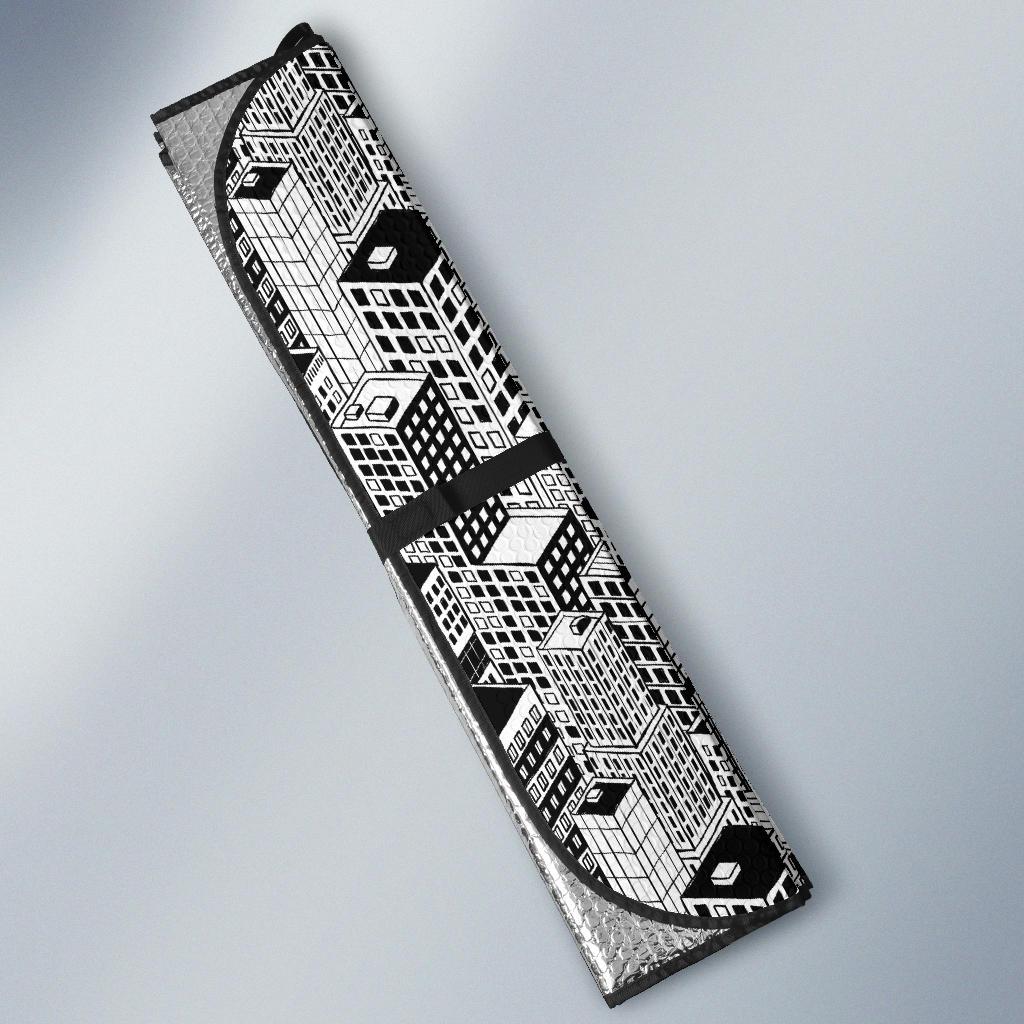 City Pattern Print Design 02 Car Sun Shade-JORJUNE.COM