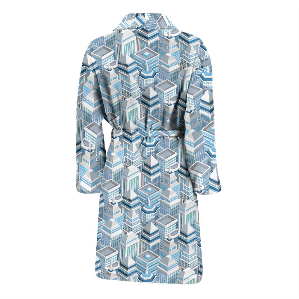 City Pattern Print Design 03 Men Bathrobe-JORJUNE.COM