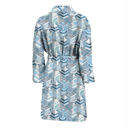 City Pattern Print Design 03 Men Bathrobe-JORJUNE.COM