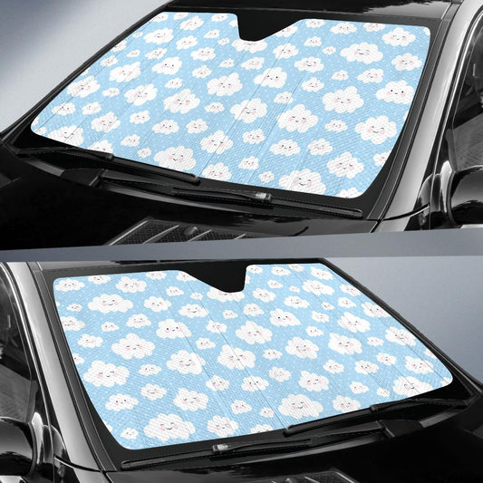Cloud Pattern Print Design 02 Car Sun Shade-JORJUNE.COM