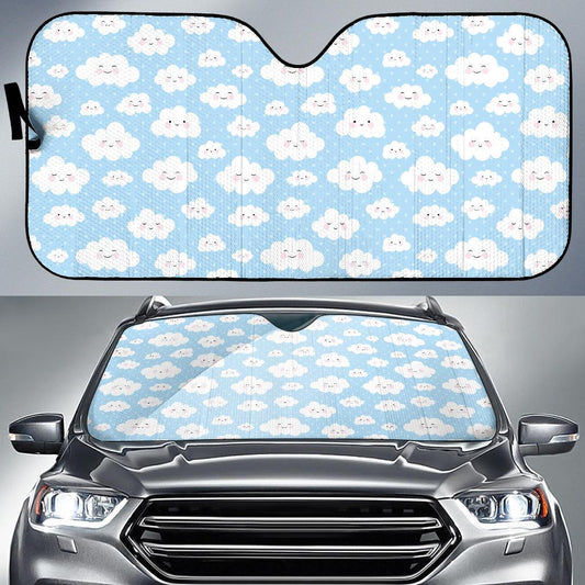 Cloud Pattern Print Design 02 Car Sun Shade-JORJUNE.COM