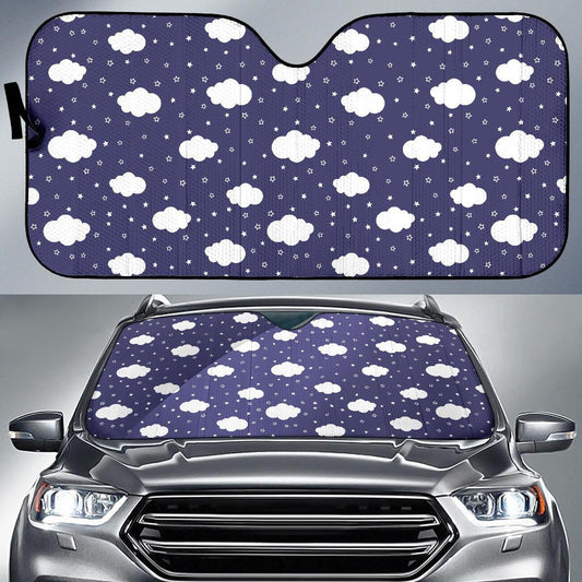 Cloud Pattern Print Design 03 Car Sun Shade-JORJUNE.COM